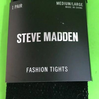 STEVE MADDEN BLACK FASHION TIGHTS SIZE MED/LRG NIP!