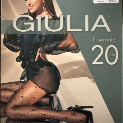 Giulia Size Large Black Insomnia 20 Pantyhose