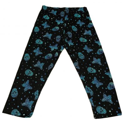 NEW No Boundaries SKULLS BUTTERFLIES STARS Black Capri Leggings Jr. Women SMALL