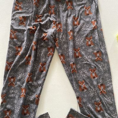 NWOT Women’s Plus Size Fox Print Leggings