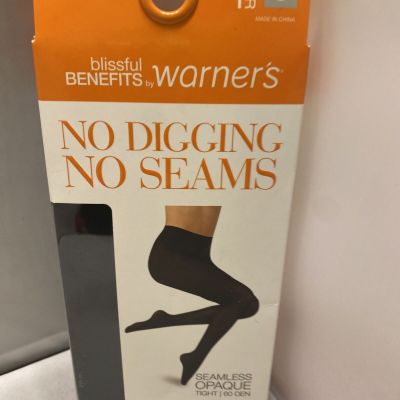 Blissful Benefits Warner Seamless Opaque Tight Women Pantyhose S Black Den 60
