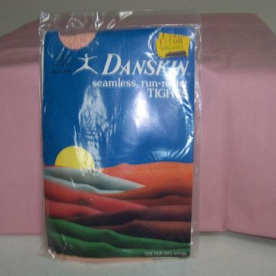 Vintage 80's Danskin Pink Dance Tights Size C NEW in Pack Seamless Run Resistant