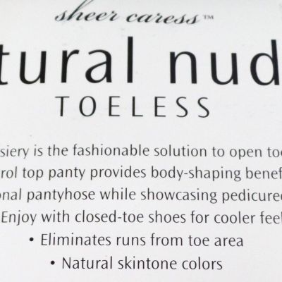 Sheer Caress Toeless Natural Nudes Golden Beige Control Top  Size Average (M)
