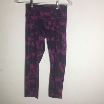 Womens lululemon Purple and Black Tiedye Leggings Style P6 Size 4