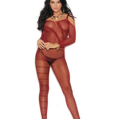 sexy ELEGANT MOMENTS shoulderless CROCHLESS long SLEEVE striped BODY STOCKING
