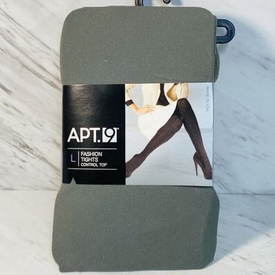 Apt. 9 Microfiber Tights Control Top Size Large  Green  USA NEW!
