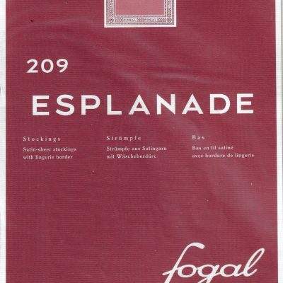 Vintage Fogal 209 Esplanade Satin Sheer Stockings, Size LX, Color Bora