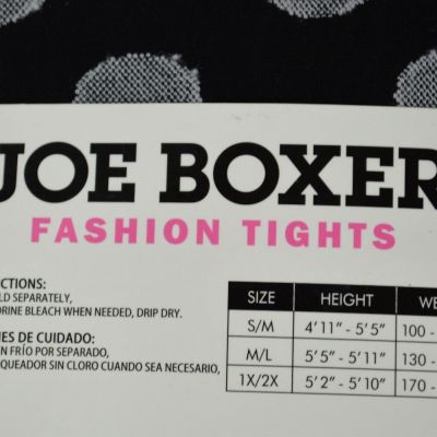 Joe Boxer Pull-On Stretch Knit Fashion Tights Legwear Stockings Polka Dot S/M
