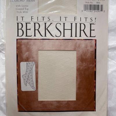 VINTAGE 1992 Berkshire Queen Diamond Mesh Control Top Style 4816 Ivory 1x-2x
