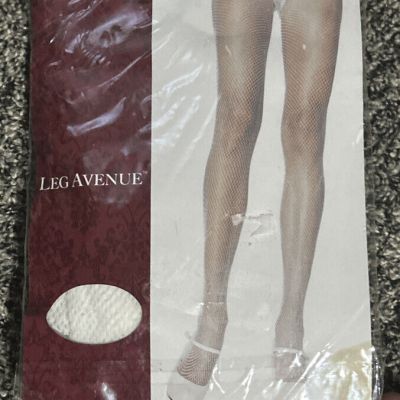 New Leg Avenue Plus Size White Fishnet Pantyhose