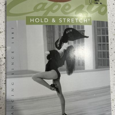 Capezio N14 Women's Hold & Stretch Tights. Footed.  Suntan, Size XLarge. NEW