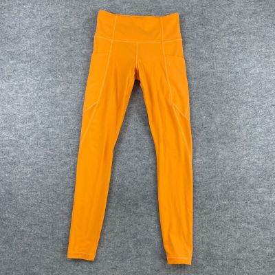 Athleta Ultimate Stash Leggings size XS Bright Orange Pockets