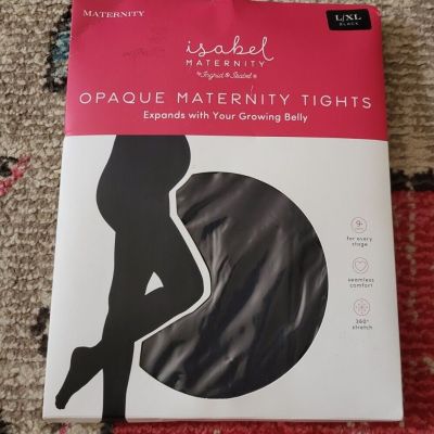 NEW NIP Isabel Maternity Opaque Maternity Tights L XL Black seamless comfort