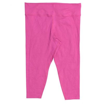 Athleta Pink Nylon Ankle Leggings Plus Size 3X Pull On Solid Gym