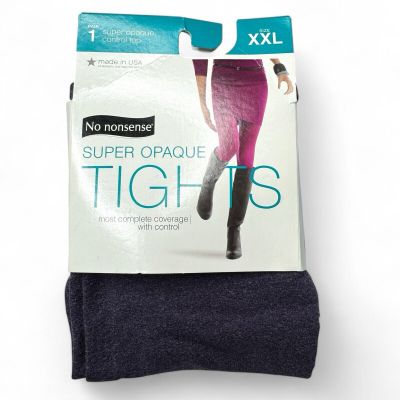 No Nonsense Super Opaque Tights Control Top Fig Tree Heather Size XXL New 1 Pair
