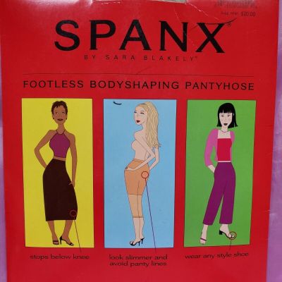 Spanx Nude Footless Body Shaping Super Control Capri Pantyhose Size B