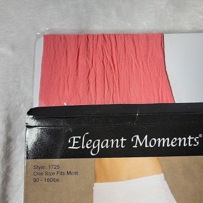 Elegant Moments Sheer Coral Pink Thigh Hi Stockings Style 1725 One Size OSFM