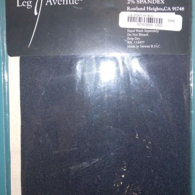 NEW Leg Avenue Opaque Thigh High Black OS Cosplay Sissy Nylon Stockings SP889174