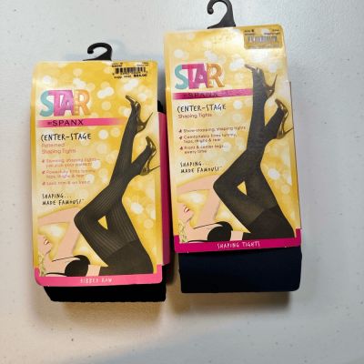 NWT Star Power by SPANX 2 PACKS Women’s NAVY & BLACK Shaping Tights - Size 2X