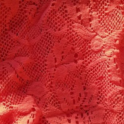 Boho Orange flower mesh fishnet tights
