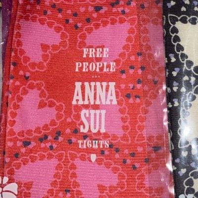 Free People X Anna Sui Heart Tights-$38