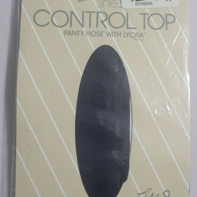 Silken Sheers Control Top Panty Hose Lycra Navy Size A Lise J for Dress Barn New