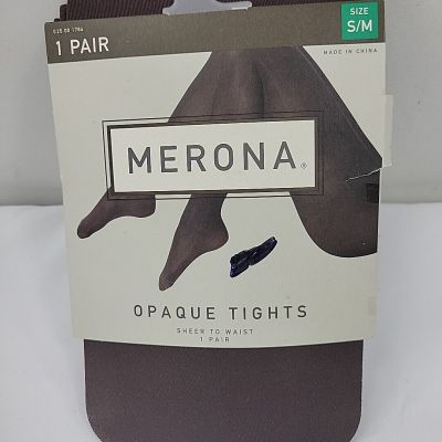 MERONA  S/M Opaque TIGHTS (Control Top; Black) New in Package
