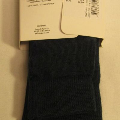 POLARN O PYRET (Sweden) Wool Tights Socks, 86/92 (1-2 Years), Dark Blue - NEW