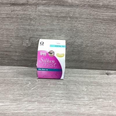 L'eggs Silken Mist Silky Sheer Leg Q Control Top Run Resistant Nude 93874 New