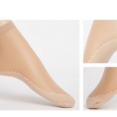 10 pairs  Women's Ankle Socks Sexy Elastic Silky Short Silk Stockings Anti-Slip