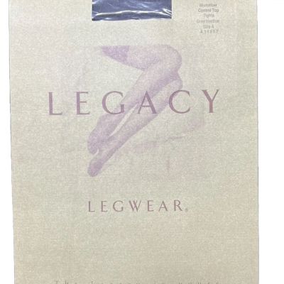 LEGACY Legware Control Top Grey Heather Microfiber Tights  Size A Stockings