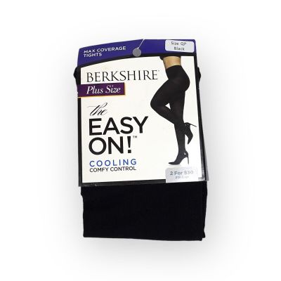 * Berkshire Plus Size * - Easy On! Max Coverage Cooling Tights Size QP ~ BLACK ~
