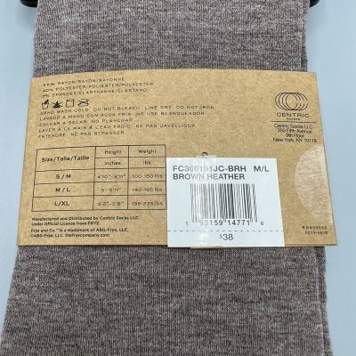 Frye and Co Women's Brown Heather Footless Tights size Medium/Large NEW