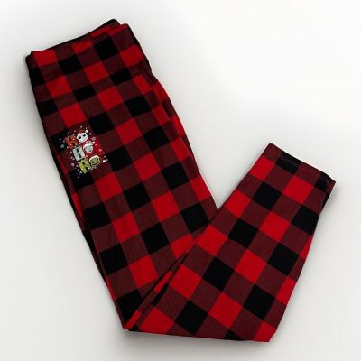 XL (16-18) Nightmare Before Christmas Leggings| Jack Sally Oogy |Ho Ho Ho -Plaid