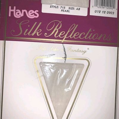 Vintage Hanes Silk Reflection Pantyhose Sexy Sheer Style 715 Size AB PEARL