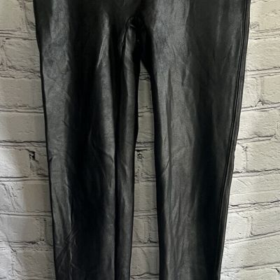 Spanx Women's Faux Leather Leggings Black Size Medium #2437