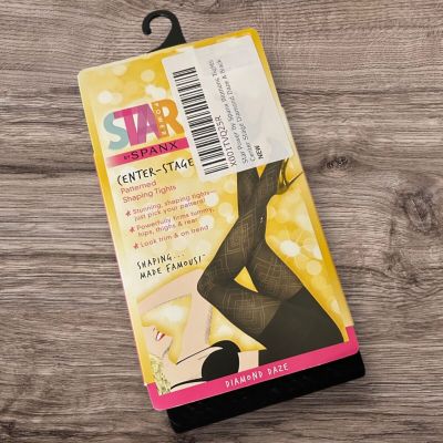 Spanx Star Power Center Stage Patterned Shaping Tights Size A Deep Ruby Color