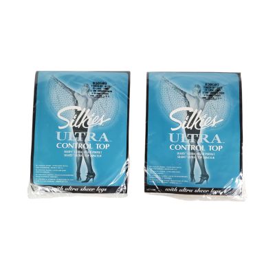 Silkies Ultra Control Top Pantyhose Ivory XX Large 2 Pack