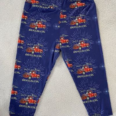 Women's Leggings Plus Size EXT Just A Small Town American Girl
