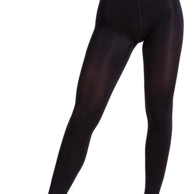 sofsy Women Super Opaque Tights - Solid Footed Pantyhose 100 Den Black Medium