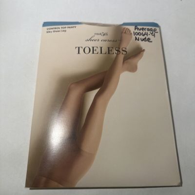 East 5th Pantyhose Average Silky Sheer Caress Nude Control Top Pantyhose Toeless