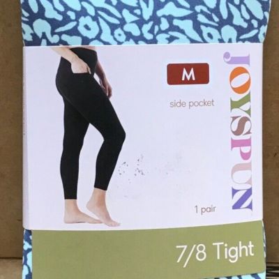 Women's Joyspun Footless Tights With Side Pocket Size 7/8 Medium I23