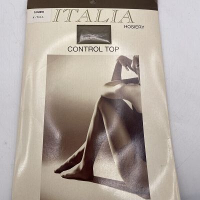 italia hosiery control top x tall tanned