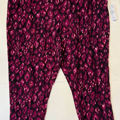 NEW size 3X Terra & Sky leggings high rise capri purple violet soft