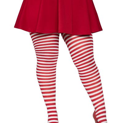 PLUS SIZE STRIPED TIGHTS PLUS