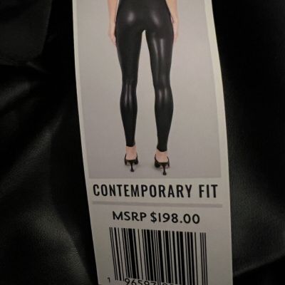 JOIE Limited Edition Black Faux Leather Seamless Pull on Leggings Size XL