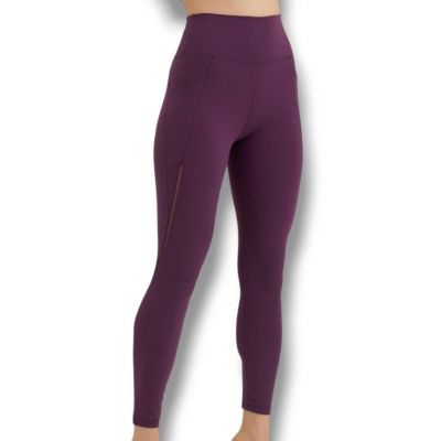 X by Gottex Women's High Rise Purple Workout Leggings Size Medium with Pockets