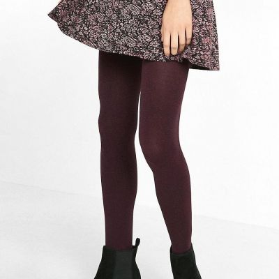 Express Women's Full Length Opaque Marled Tights Very Berry S/M New $16
