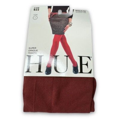 HUE Super Opaque Tights Nutmeg Solid Womens Size 1 #U11923 New