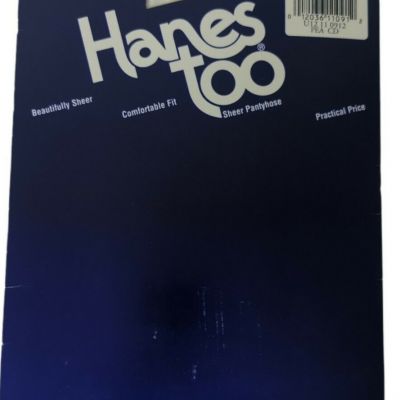 VTG 90s Hanes Too Sheer Pearl Control Top Reinforced Toe Style 136 Size CD NIP